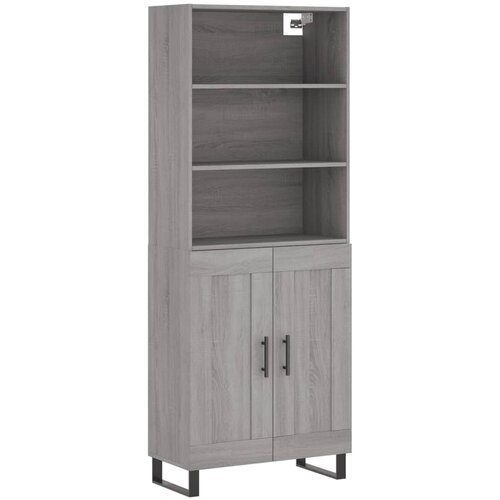 Maison Chic Visoka Komoda - Predalnik siva sonoma 69,5x34x180 cm inženirski les, (21719031) Cene