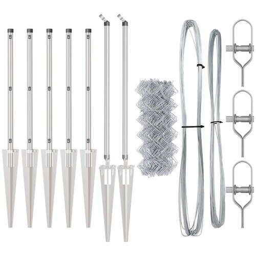  Ograda od lanca s 7 &amp;scaron;iljaka 0.6x10 m Cinkani čelik Slike