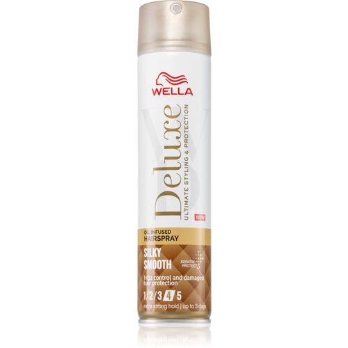 Wella Deluxe Silky Smooth regenerirajući lak za kosu za ekstra jako učvr&amp;scaron;ćivanje 250 ml Slike