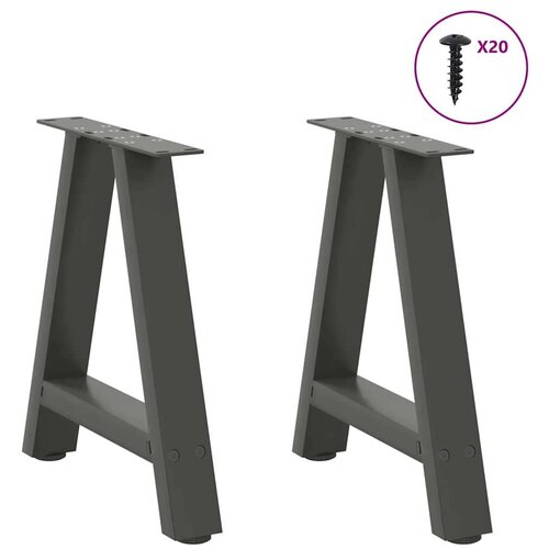  Noge stolića za kavu A-oblika 2 kom antracit 50x(42-43)cm čelik Slike