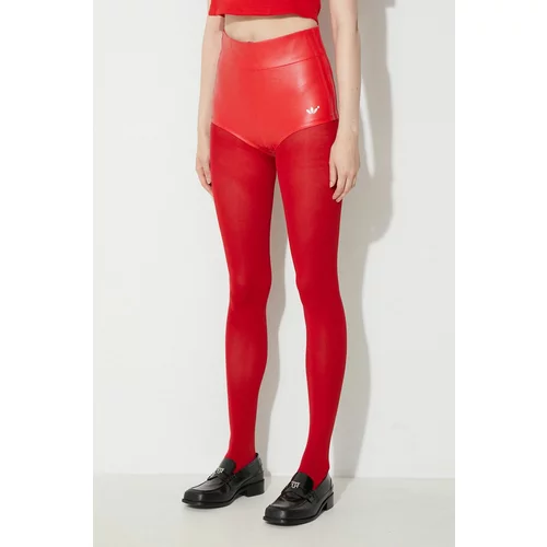 Adidas Kratke hlače za žene, boja: crvena, glatki materijal, visoki struk, IB4546-red