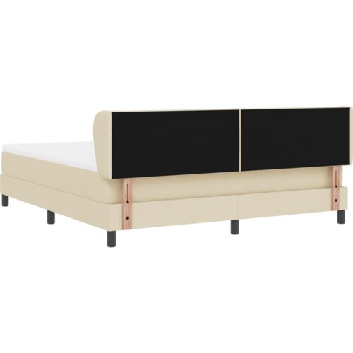 Box Spring Krevet s Madracem Krem 180x200 cm Tkanina Slike