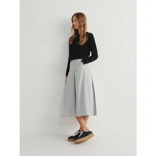 Reserved - Midi suknja s pojasom - light grey