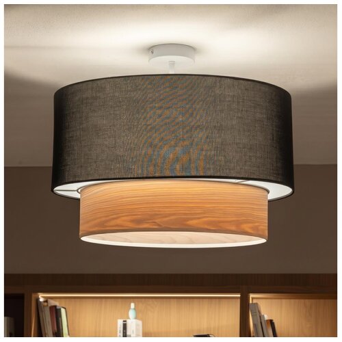 Brilagi LED plafonski luster CERIA 1xE27/60W/230V prečnik 50 cm bela/crna/bež Slike