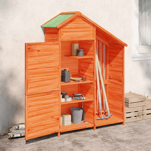 vidaXL Vrtna lopa za orodje rjava 120x53,5x170 cm trdna borovina Cene