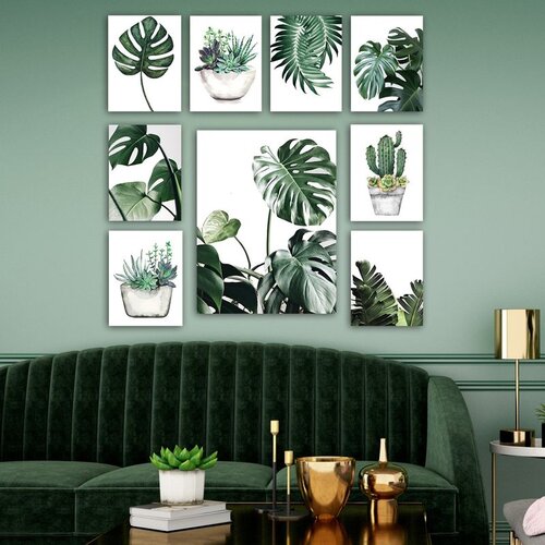 WALLXPERT dekorativna Slika od MDF-a u Vi&amp;scaron;e Boja (9 Delova) - 9MDF08YS Slike