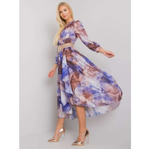 Fashionhunters violet and brown dress with a print Cene