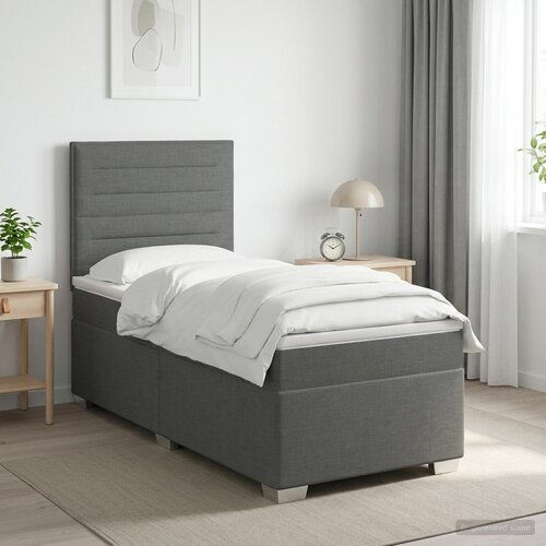 Boxspring krevet s madracem Tamnosiva Jjedan Tkanina Cene