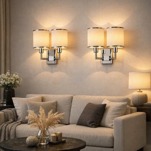 Open design OR81497 - zidna lampa casa 2xE14/12W/230V sjajni hrom/krem Slike