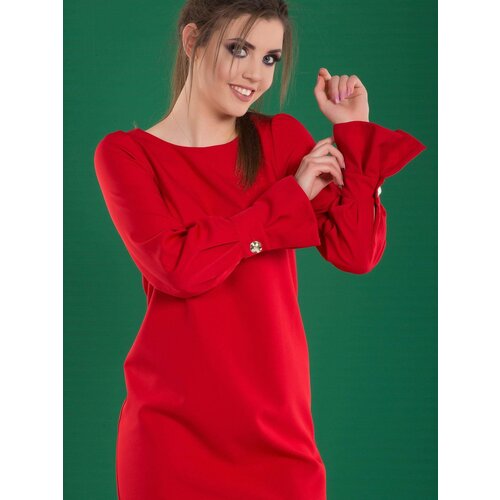 INPRESS Dress with flared sleeves red Slike