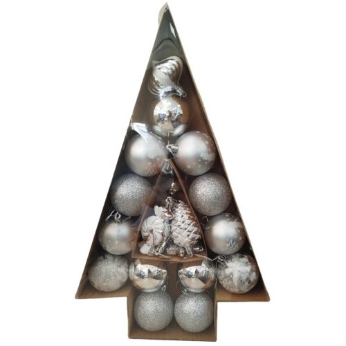  NOVOGODISNJI UKRAS KUGLA SREBRNA 24PCS JC23SP-451-2 42/71599 Slike