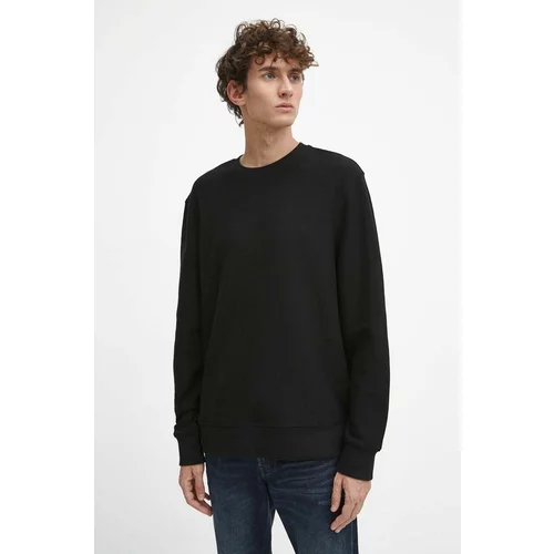 Medicine Bombažen pulover črna barva