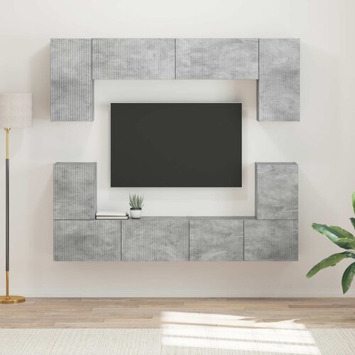  Set TV komoda Zidne 5 pcs Betonski sivi Konstruirano drvo Cijene