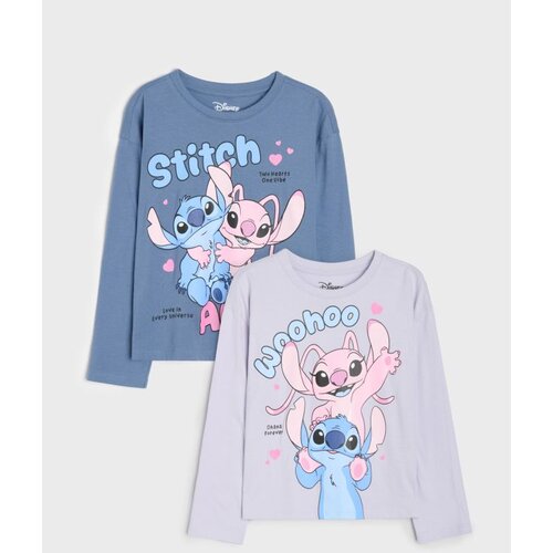 Sinsay Pamučne majice s printom 2 kom Stitch Cene