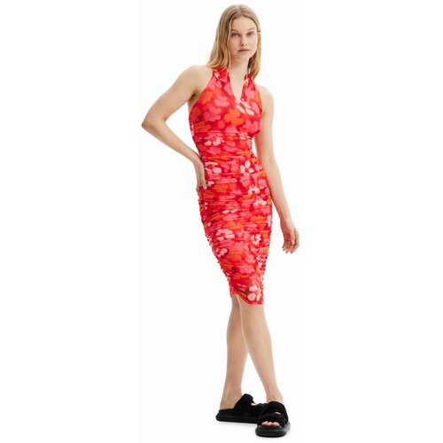 Desigual Haljina boja: crvena, midi, uska Slike