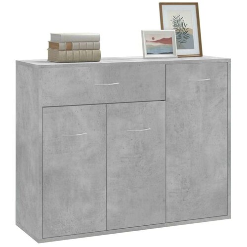 VidaXL Komoda siva boja betona 88 x 30 x 70 cm od konstruiranog drva Slike