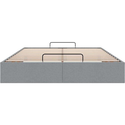 VidaXL Okvir kreveta bez madraca svjetlosivi 140 x 200 cm od tkanine Slike