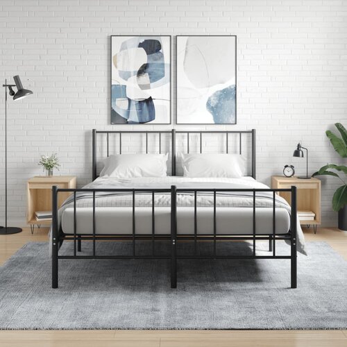 vidaXL Noćni ormarići 2 kom boja hrasta 40x35x50 cm konstruirano drvo Cijene