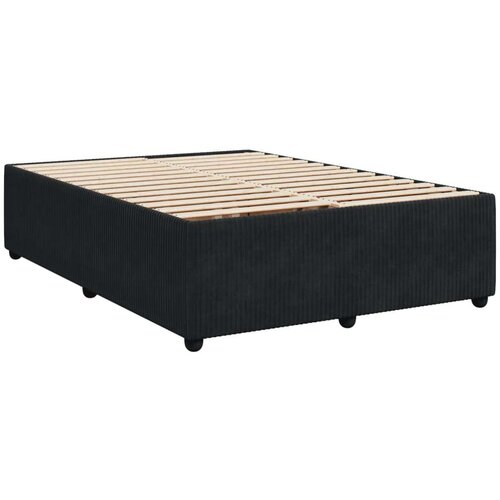 VidaXL Krevet s oprugama i madracem crni 140 x 190 cm bar&amp;scaron;unasti Slike