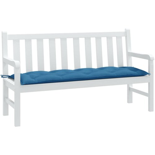 vidaXL Jastuk za vrtnu klupu prošarano plavi 150 x 50 x 7cm od tkanine Cijene