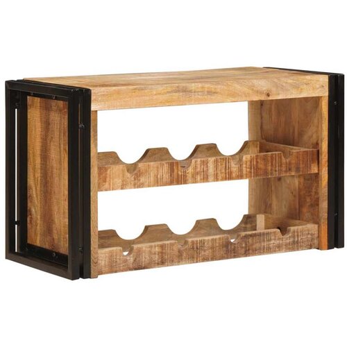  Stalak za vino Smeđa 100 x 45 x 33 cm Čvrsto Grubo Drvo Manga Cijene