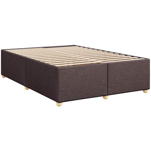  Boxspring krevet s madracem Tamno smeđa 160 x 200 cm Tkanina Slike