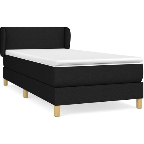 Maison Chic Box spring postelja - Vzmetna postelja z vzmetnico črna 90x200 cm blago SL7326, (21887025) Slike