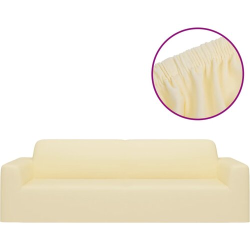 Maison Chic Prevleka za zunanjo pohištvo - Raztegljiva prevleka za kavč krem poliester jersey, (21795622) Cene