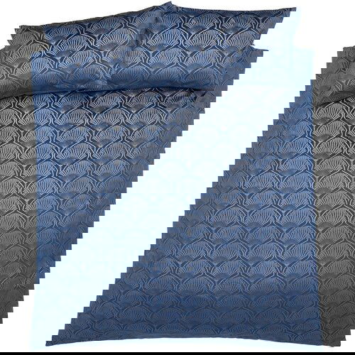 Catherine Lansfield Modra podaljšana posteljnina za zakonsko posteljo 230x220 cm Art Deco Pearl – Cene