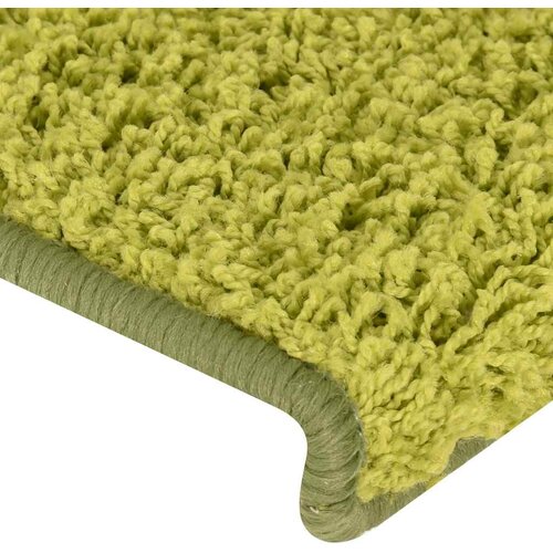  Prostirke za stepenice 30 kom 65x21x4 cm Zelene s pravokutnim rubom Slike