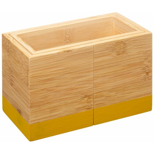 Five kutija za pribor modern 18x10x12cm bambus žuta Cene