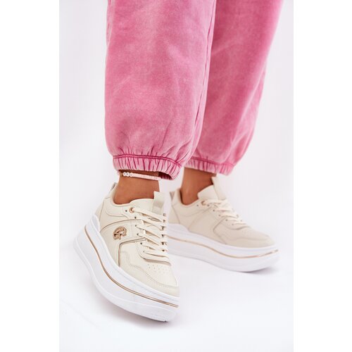 Boto Women's Sports Shoes On Platform Beige Caldeno Cijene