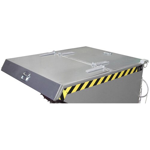 eurokraft pro Zložljiv pokrov, za prekucno posodo s prostornino 2,1 m³, pocinkano Cene