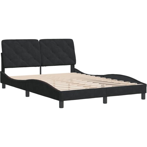 vidaXL Okvir za krevet s uzglavljem crni 140x190 cm bar&scaron;unasti Cijene