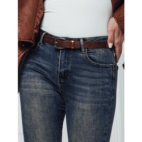 DStreet Spodnie damskie SKINNYJEAN skinny z paskiem jeansowe granatowe Cijene