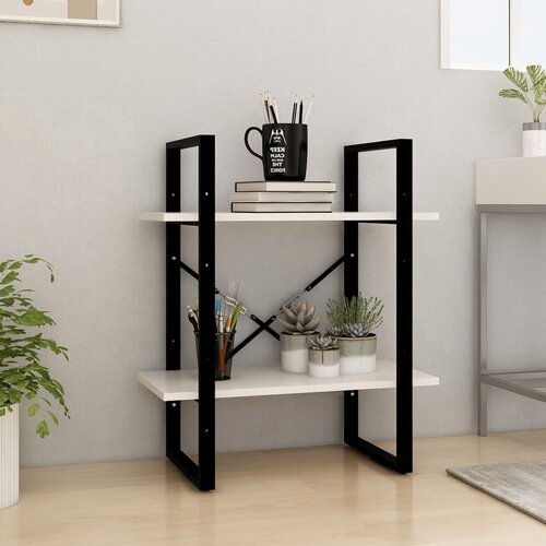 Ormarić za knjige s 2 razine bijeli 60x30x70cm masivna borovina Cijene
