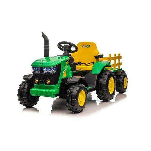 Premium Stil Traktor na akumulator sa prikolicom - zeleni - Premium Oprema ( 11623 ) Slike