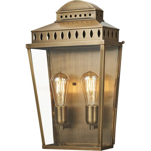 Elstead Lighting Elstead Mansion House 2 veliki zunanji stenski svetilki iz medenine IP44, E27, (22100129) Cene