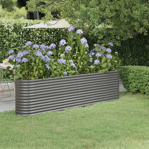 Furnova Visoka greda iz prašno premazanega jekla 260x40x68 cm siva, (21920358) Furnova Visoka greda iz prašno premazanega jekla 260x40x68 cm siva, (21920358)