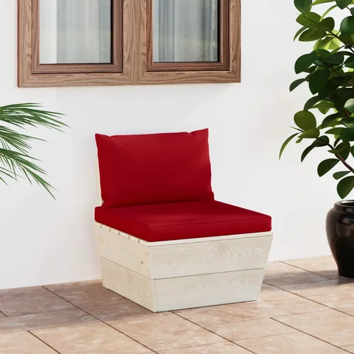 vidaXL Vrtni kavč iz palet srednji z blazinami impregnirana smrekovina, (20660635)