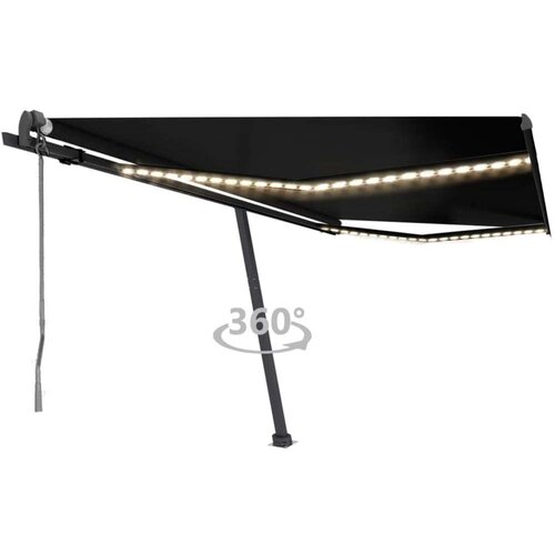  Avtomatska tenda LED + senzor 450x350 cm antracitna, (20729143) Cene