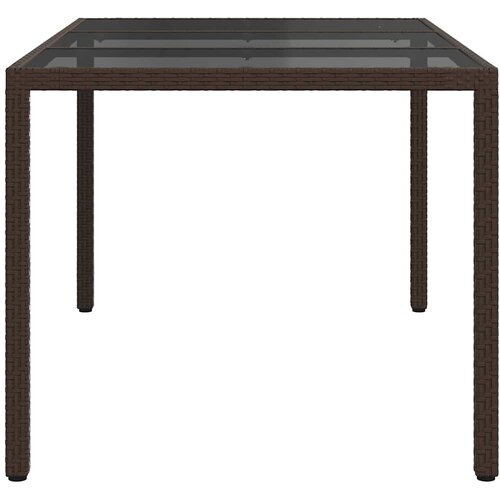  Stol za vrt Smeđa 150 x 90 x 75 cm poliratan Slike