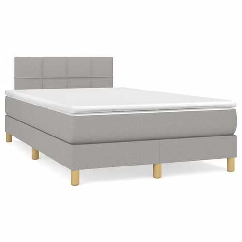 Maison Chic Box spring postelja - Vzmetna postelja z vzmetnico svetlo siva 120x200 cm blago SL6551, (21901544) Cene