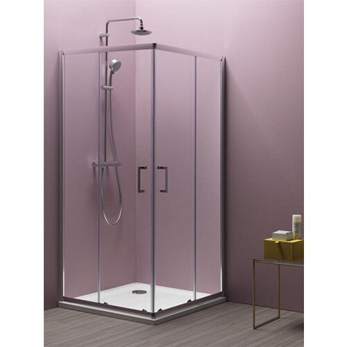 Kolpa San Tu&scaron; kabina Kolpa San Eco Quat silver 90x90x185cm providno staklo 5mm 538560 - Outlet Cene