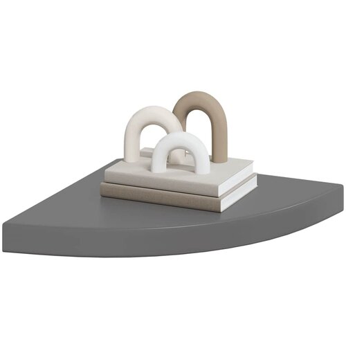  Plutajuće kutne police 2 kom sjajne sive 35 x 35 x 3,8 cm MDF Slike