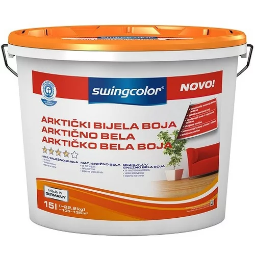 SWINGCOLOR Notranja disperzijska barva Swingcolor (arktično bela, 15 l)