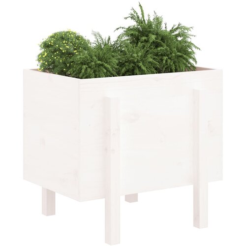  Vrtna sadilica bijela 62 x 50 x 57 cm od masivne borovine Slike