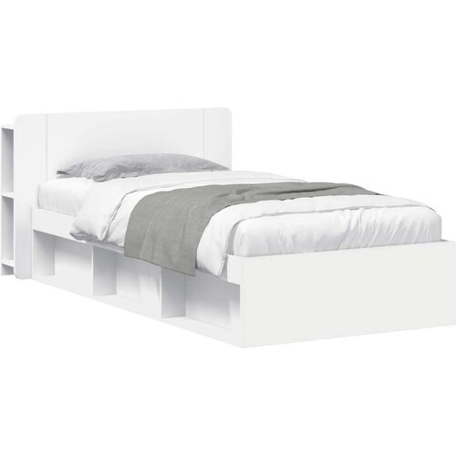  Okvir kreveta s pohranom Bijela 80 x 200 cm Konstruirano drvo Cijene