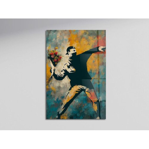 Wallity Slika Banksy Flower Protest, 66x99 cm Cijene