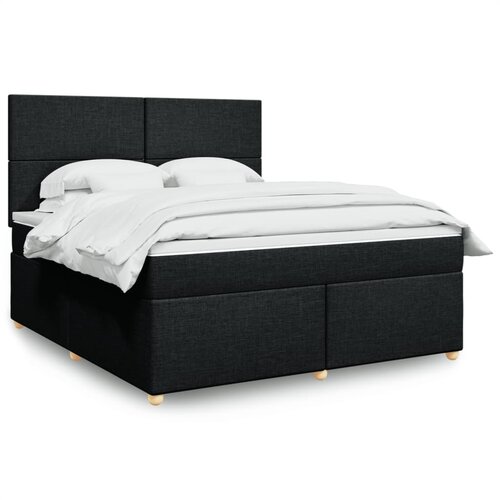 vidaXL Krevet s oprugama i madracem crni 180x200 cm od tkanine Cijene